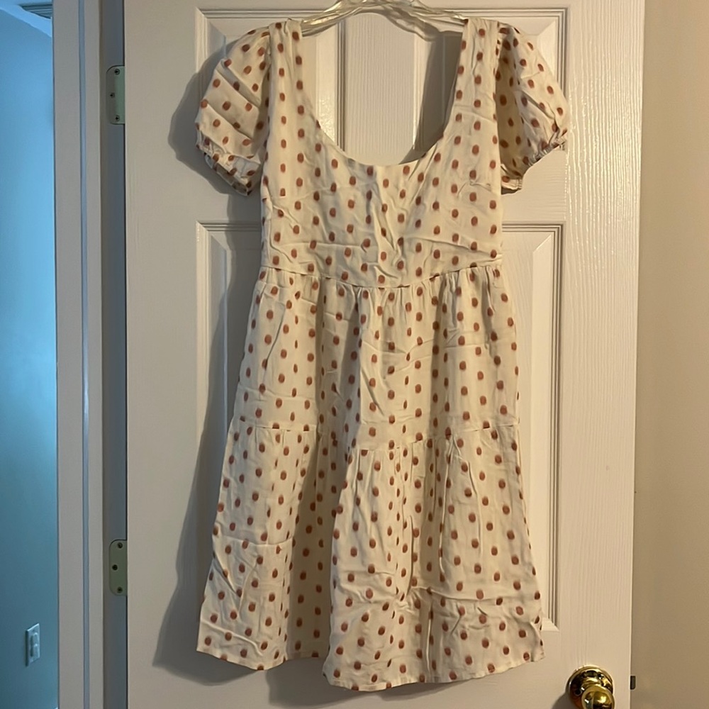 Pink polka dot dress
